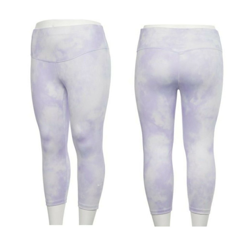 Nike Plus Icon Clash Cropped Leggings Light Thistle Purple Workout Training 2X